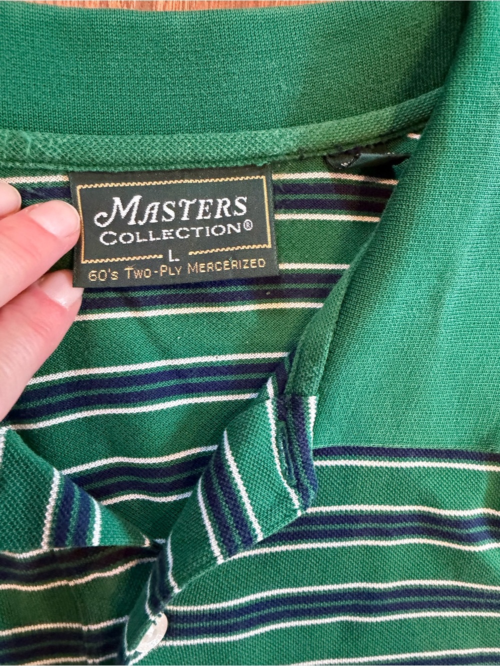 Masters polo shirt / men’s large - Picture 2 of 3